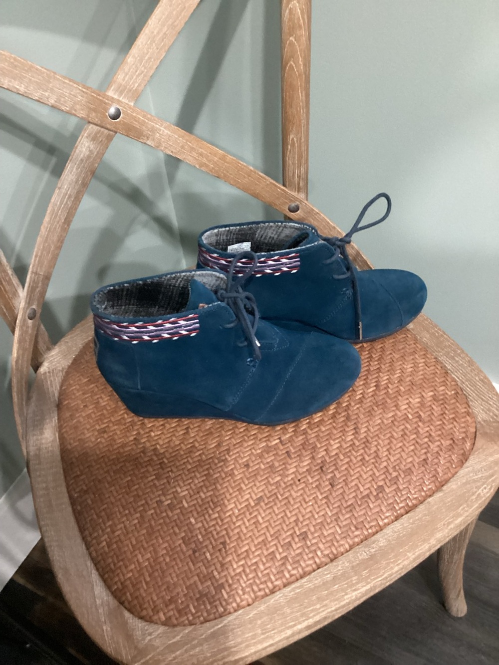 TOMS Ankle Boots - Blue Suede